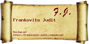 Frankovits Judit névjegykártya