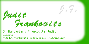 judit frankovits business card